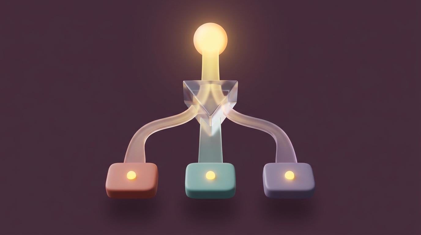 Schéma conceptuel : une intention en langage naturel traverse un routeur qui dispatche vers des agents d'exécution spécialisés